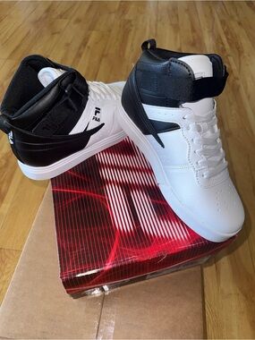 Fila Kids Black and White High-Top Sneakers